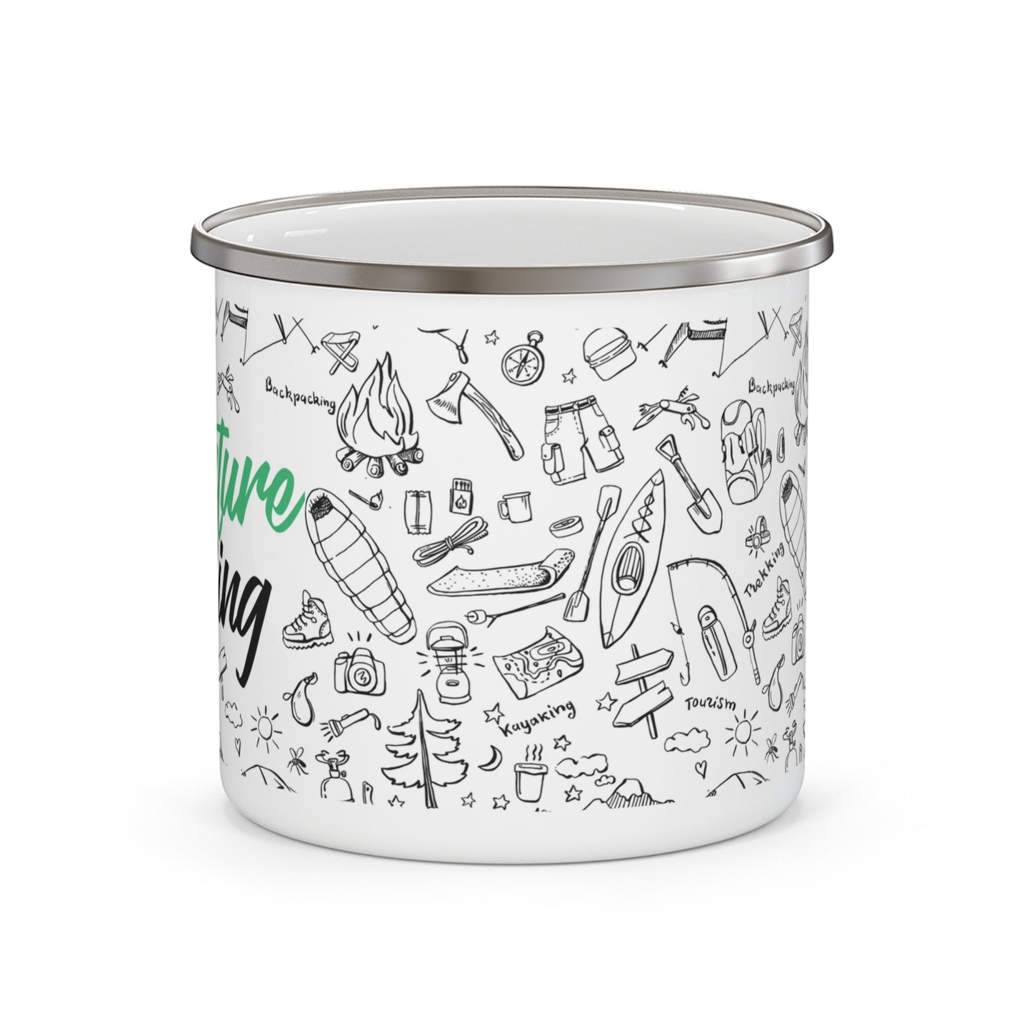 Adventure is Calling Enamel Camping Mug