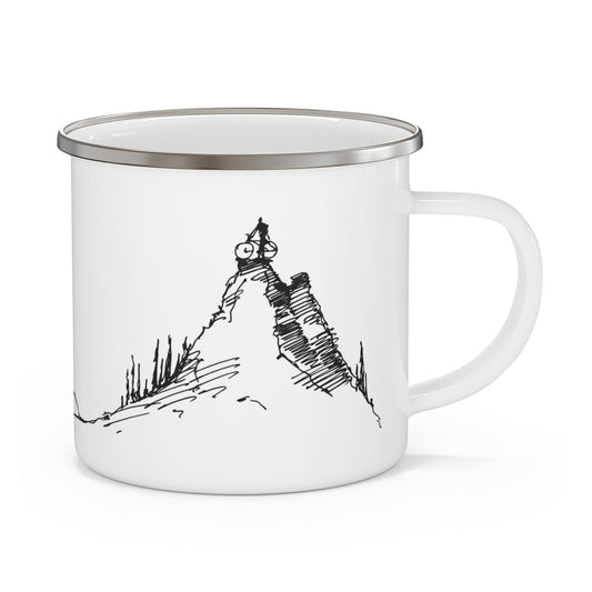 King of the Mountain Cycling Enamel Camping Mug