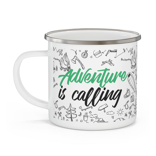 Adventure is Calling Enamel Camping Mug